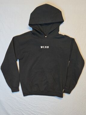 Wlkn Canada Black Men's Pullover Hoodie with White Old English Spellout